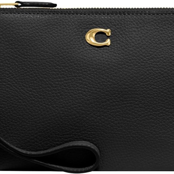 Women's Leather Small Wristlet Pebble Leather Credit Card Coin Purse